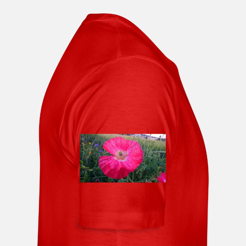 Rote Blume Männer Premium Bio T-Shirt