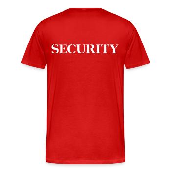 Security - T-shirt bio Premium Homme - rouge - Dos - Damien (186cm)