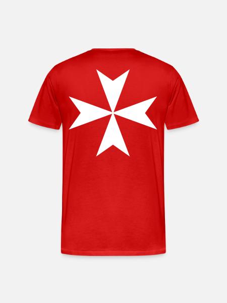 Croix de Malte - T-shirt bio Premium Homme - rouge