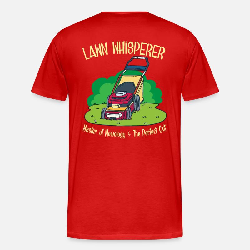 Gärtner Garten Rasenmäher Geschenk - Männer Premium Bio T-Shirt - Rot