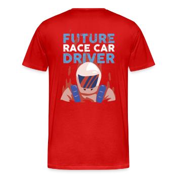 Racing Car - Future Race Car Driver - Men's Premium Organic T-Shirt - red - Back - Damien (186cm)