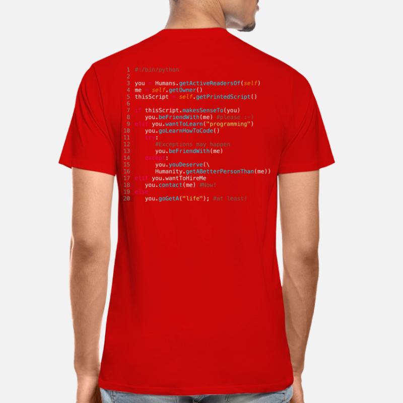 Be friends with programmers (in Python) Men's Premium Organic T-Shirt
