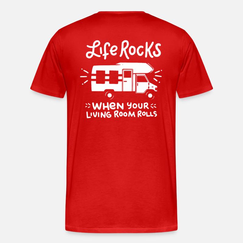 Camping - Männer Premium Bio T-Shirt - Rot