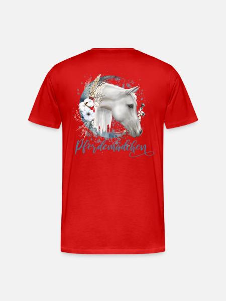 Pferdemädchen Pferde Geschenk - Männer Premium Bio T-Shirt - Rot