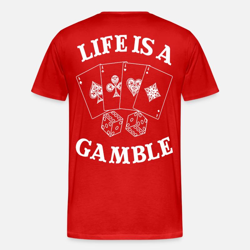 GAMBLE - Männer Premium Bio T-Shirt - Rot