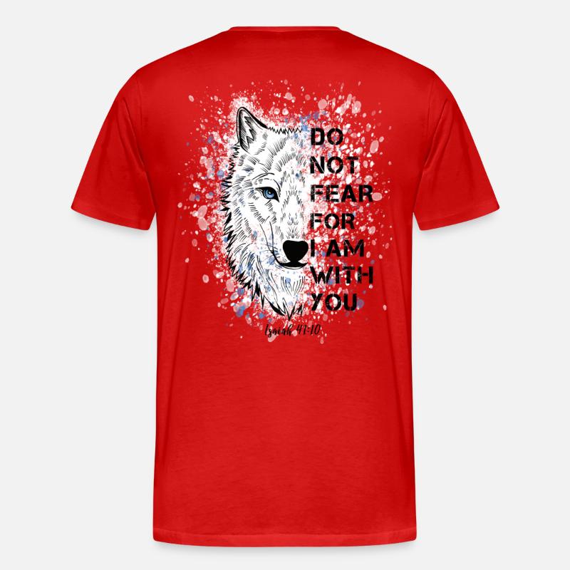 Religiöses Zitat Bibelvers - Männer Premium Bio T-Shirt - Rot