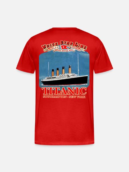 TITANIC creation Louis RUNEMBERG © Adagp - Men's Premium Organic T-Shirt - red