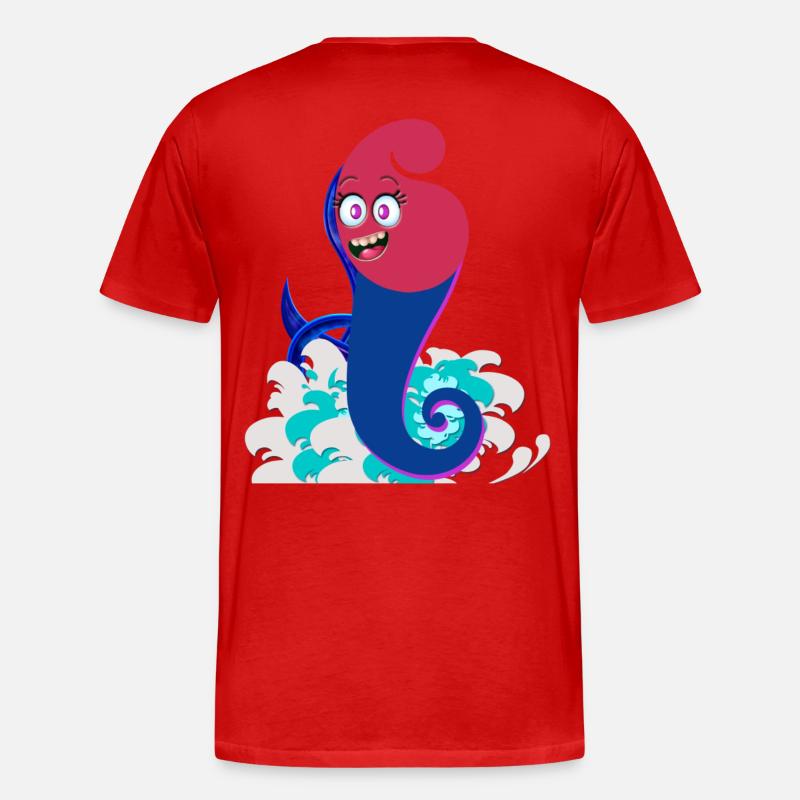 Surf-Spiral-Geist - Männer Premium Bio T-Shirt - Rot
