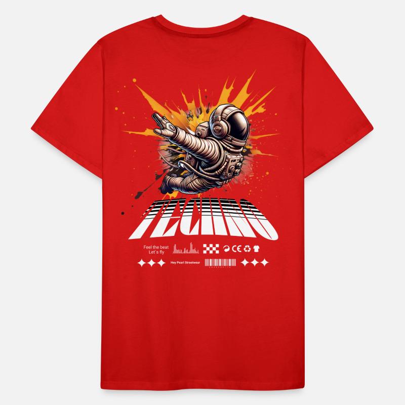 Astronaut im Sprayer-Splash Techno Männer Premium Bio T-Shirt