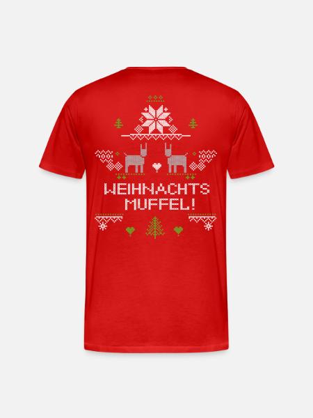 Christmas grouch, Ugly Christmas - Men's Premium Organic T-Shirt - red
