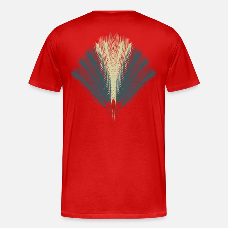 Feder-Fächer - Männer Premium Bio T-Shirt - Rot