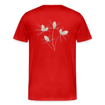 Bouquet de fleurs - T-shirt bio Premium Homme - rouge - Dos - Damien (186cm)
