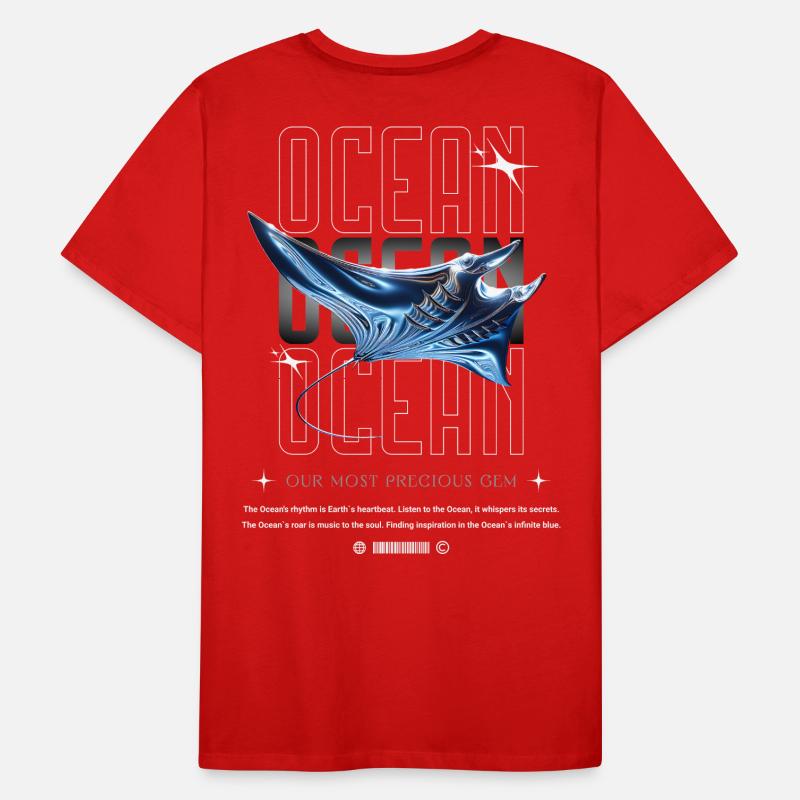 Ocean Manta Precious Treasure Men's Premium Organic T-Shirt