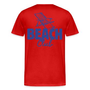vacances, vacances la mer - T-shirt bio Premium Homme - rouge - Dos - Damien (186cm)