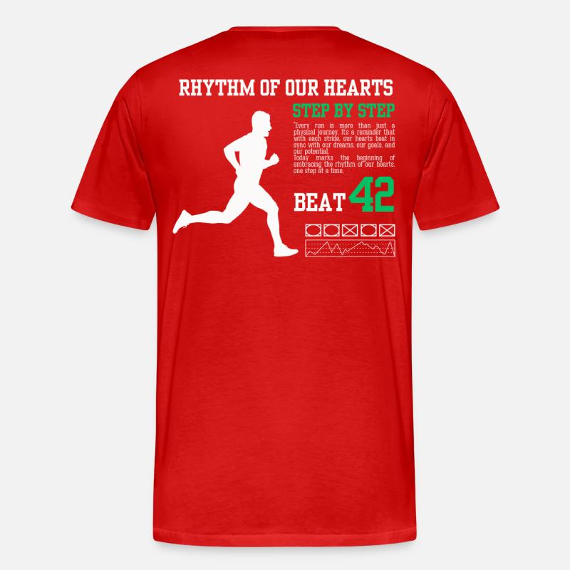 Pas à pas Beat 42 - T-shirt bio Premium Homme - rouge