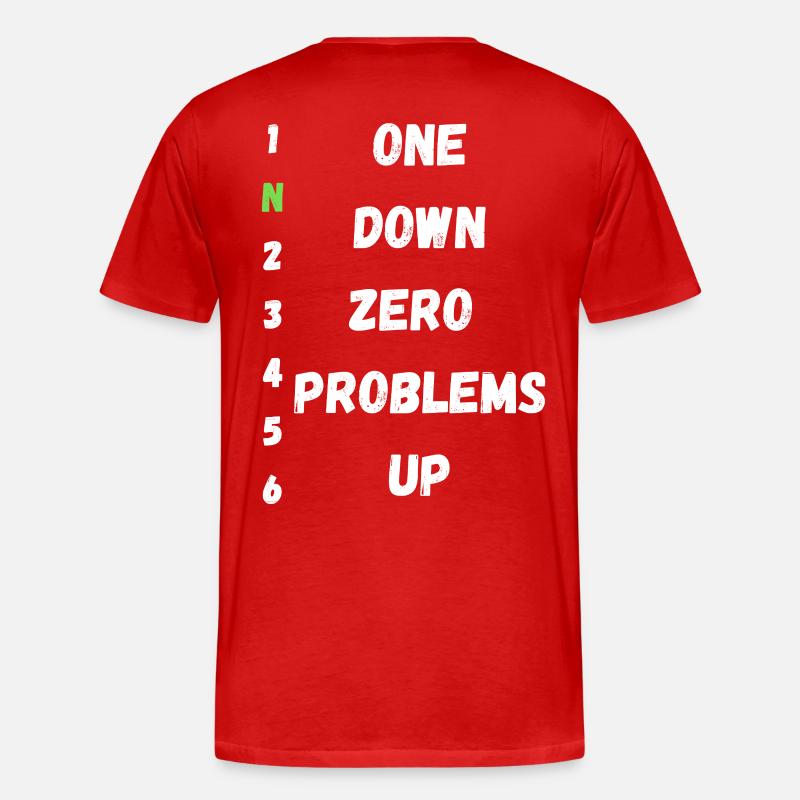 One Down Zero Problems Up - Men's Premium Organic T-Shirt - red