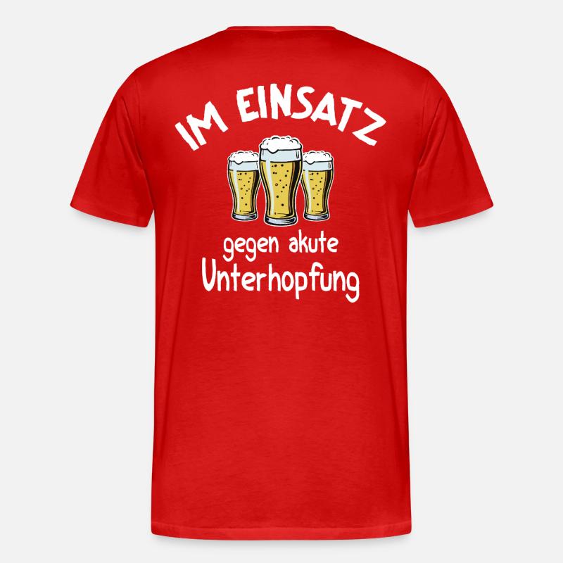 Underhopping Insert – Serveuse Bartender Bière - T-shirt bio Premium Homme - rouge