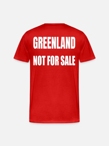 Groenland niet te koop - Mannen premium biologisch T-shirt - rood