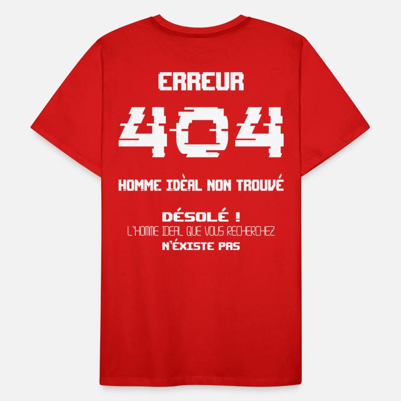 Error 404 Ideal Man Not Found Men's Premium Organic T-Shirt
