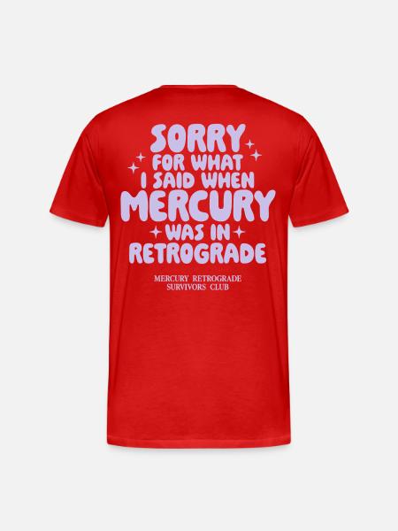 Mercury Retrograde Survivors Club - Men's Premium Organic T-Shirt - red