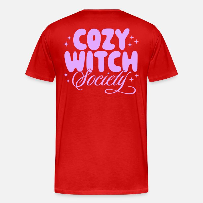 Gemütliche Hexen-Gesellschaft - Männer Premium Bio T-Shirt - Rot