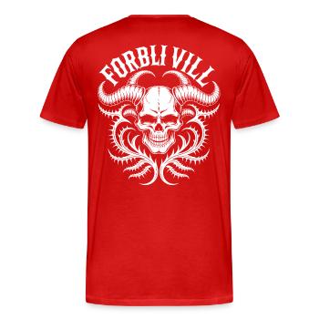Gorblin Villa Skull - Men's Premium Organic T-Shirt - red - Back - Damien (186cm)