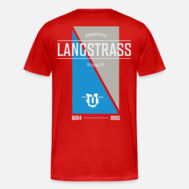 Langstrass Edition - Männer Premium Bio T-Shirt - Rot