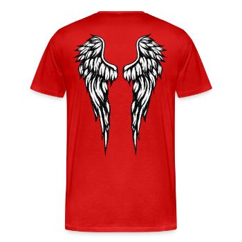 Comic Angel - T-shirt bio Premium Homme - rouge - Dos - Damien (186cm)