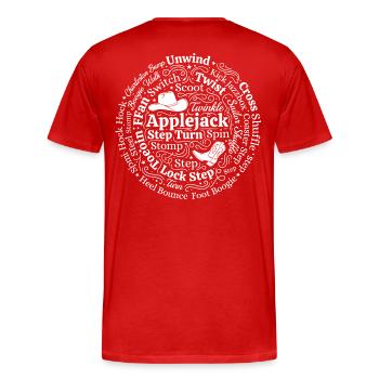 Line Dance Fan - Männer Premium Bio T-Shirt - Rot - Hinten - Damien (186cm)