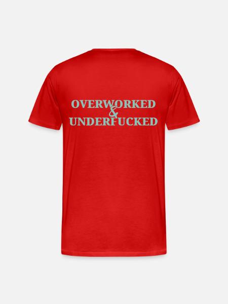 Overworked - Men's Premium Organic T-Shirt - red