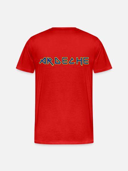 ardèche 3 couleurs - T-shirt bio Premium Homme - rouge