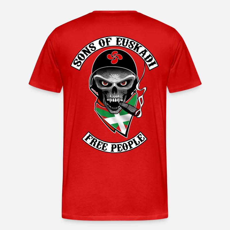 Baskische Biker-Design - Männer Premium Bio T-Shirt - Rot