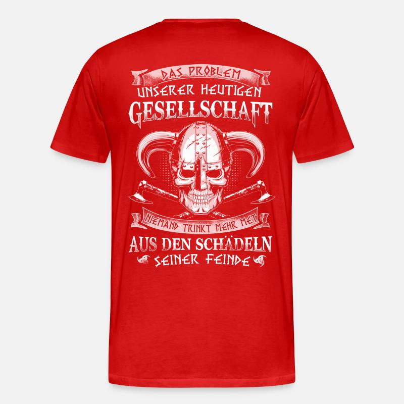 Problem der Gesellschaft - Männer Premium Bio T-Shirt - Rot