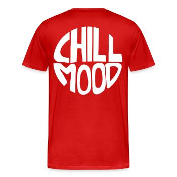 Chill Mood - Männer Premium Bio T-Shirt - Rot - Hinten - Damien (186cm)