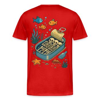 K O N S E R V A T I E F - Männer Premium Bio T-Shirt - Rot - Hinten - Damien (186cm)