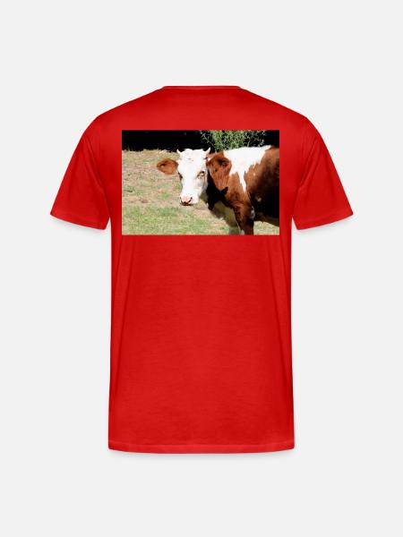 Affiche de vache - T-shirt bio Premium Homme - rouge
