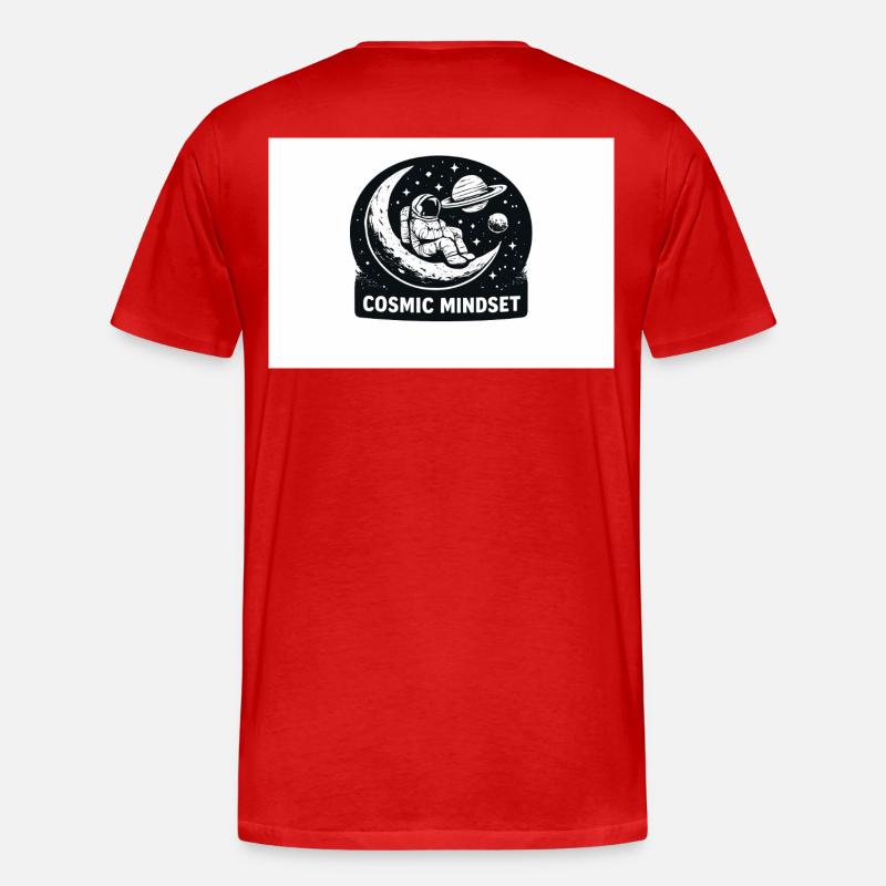Kosmischer Mindset - Männer Premium Bio T-Shirt - Rot