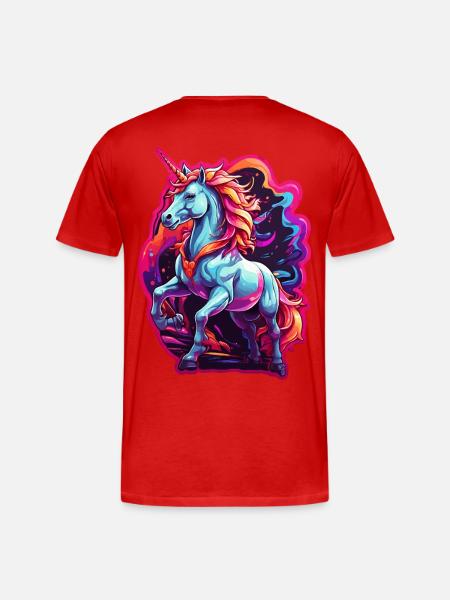 Unicorn - Men's Premium Organic T-Shirt - red