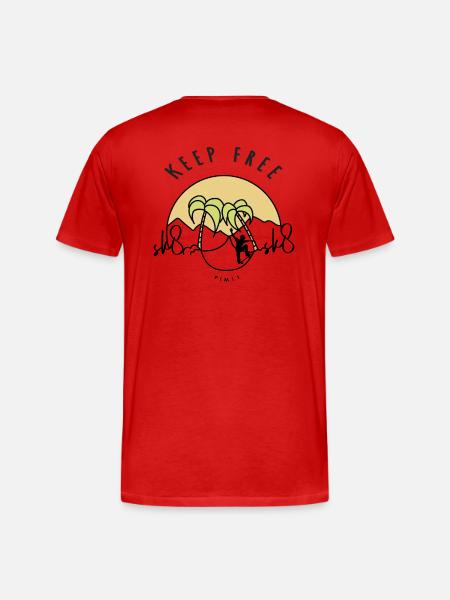 Skate - keep free (coloured) - Men's Premium Organic T-Shirt - red
