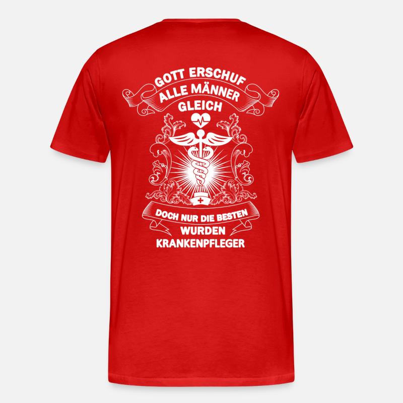Krankenpfleger - Männer Premium Bio T-Shirt - Rot