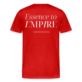 Essence à Empire - T-shirt bio Premium Homme - rouge - Dos - Damien (186cm)