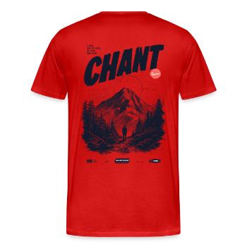 Nature Chant - Men's Premium Organic T-Shirt - red - Back - Damien (186cm)