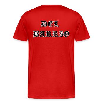 Del Barrio - Männer Premium Bio T-Shirt - Rot - Hinten - Damien (186cm)