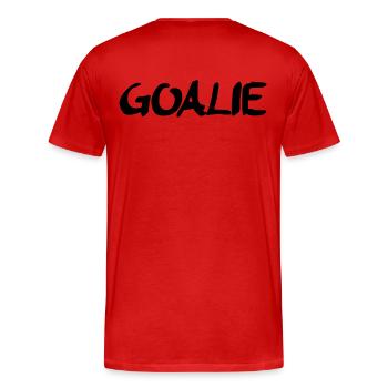 gardien de but - T-shirt bio Premium Homme - rouge - Dos - Damien (186cm)