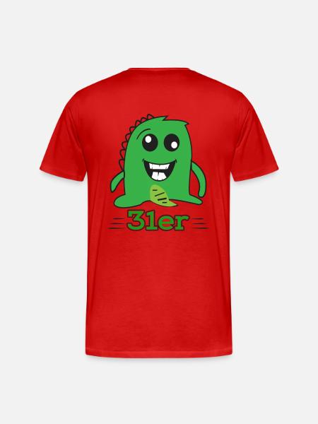 green monster 31er gift shirt - Men's Premium Organic T-Shirt - red