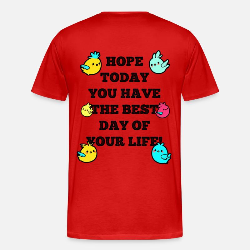 Hope today - Männer Premium Bio T-Shirt - Rot