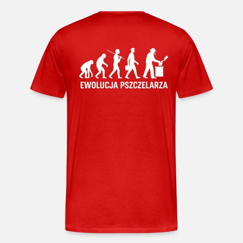 Die Entwicklung des Imkers - Männer Premium Bio T-Shirt - Rot