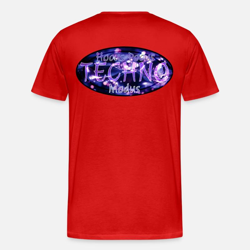 Hocus Pocus Techno Modus - Männer Premium Bio T-Shirt - Rot