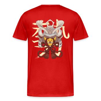 Power - Men's Premium Organic T-Shirt - red - Back - Damien (186cm)