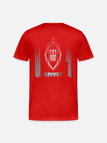 Best Techno Design Without Eyes - Men's Premium Organic T-Shirt - red